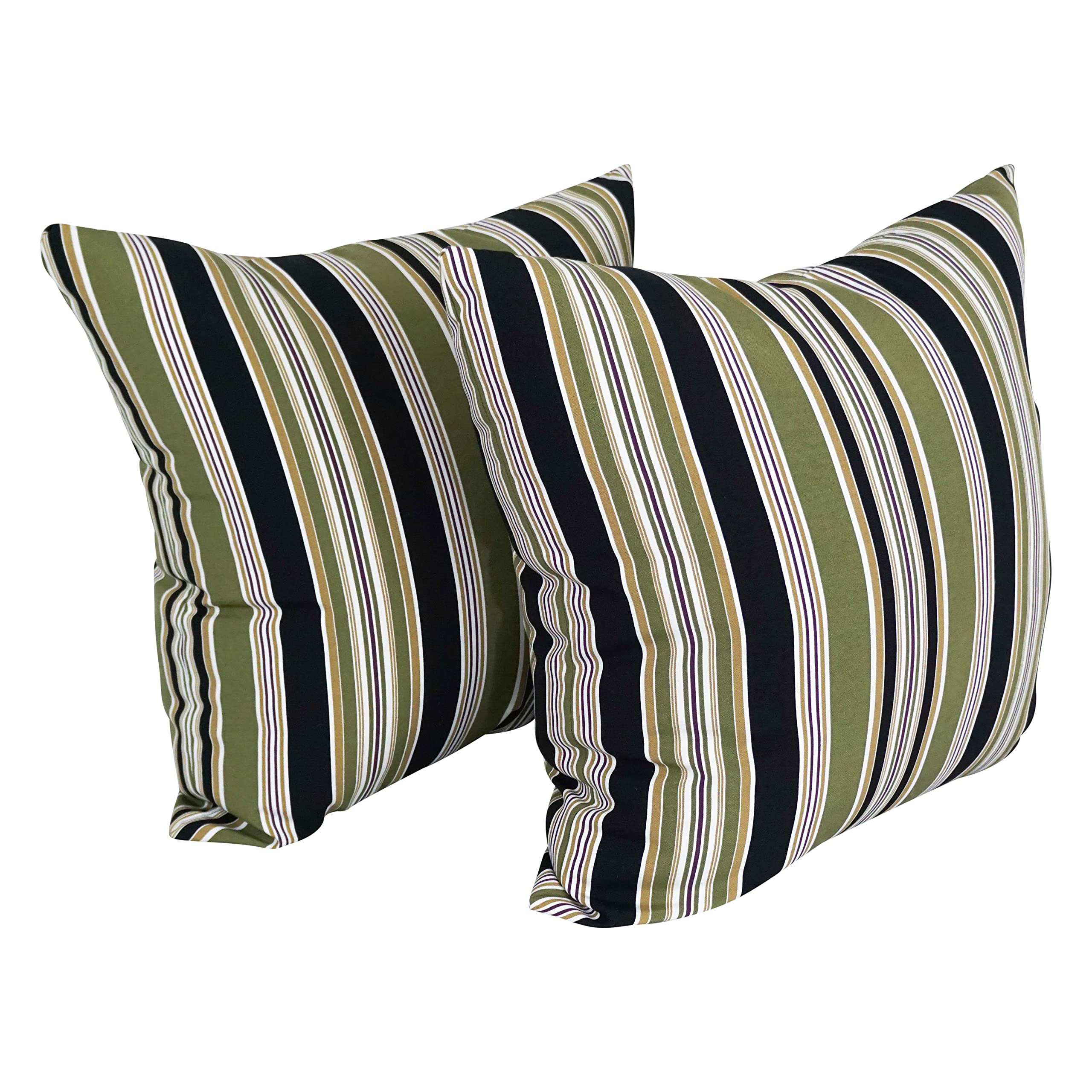 Blazing Needles Square Indoor/Outdoor Throw Pillow, 25", Eastbay Onyx 2 Count