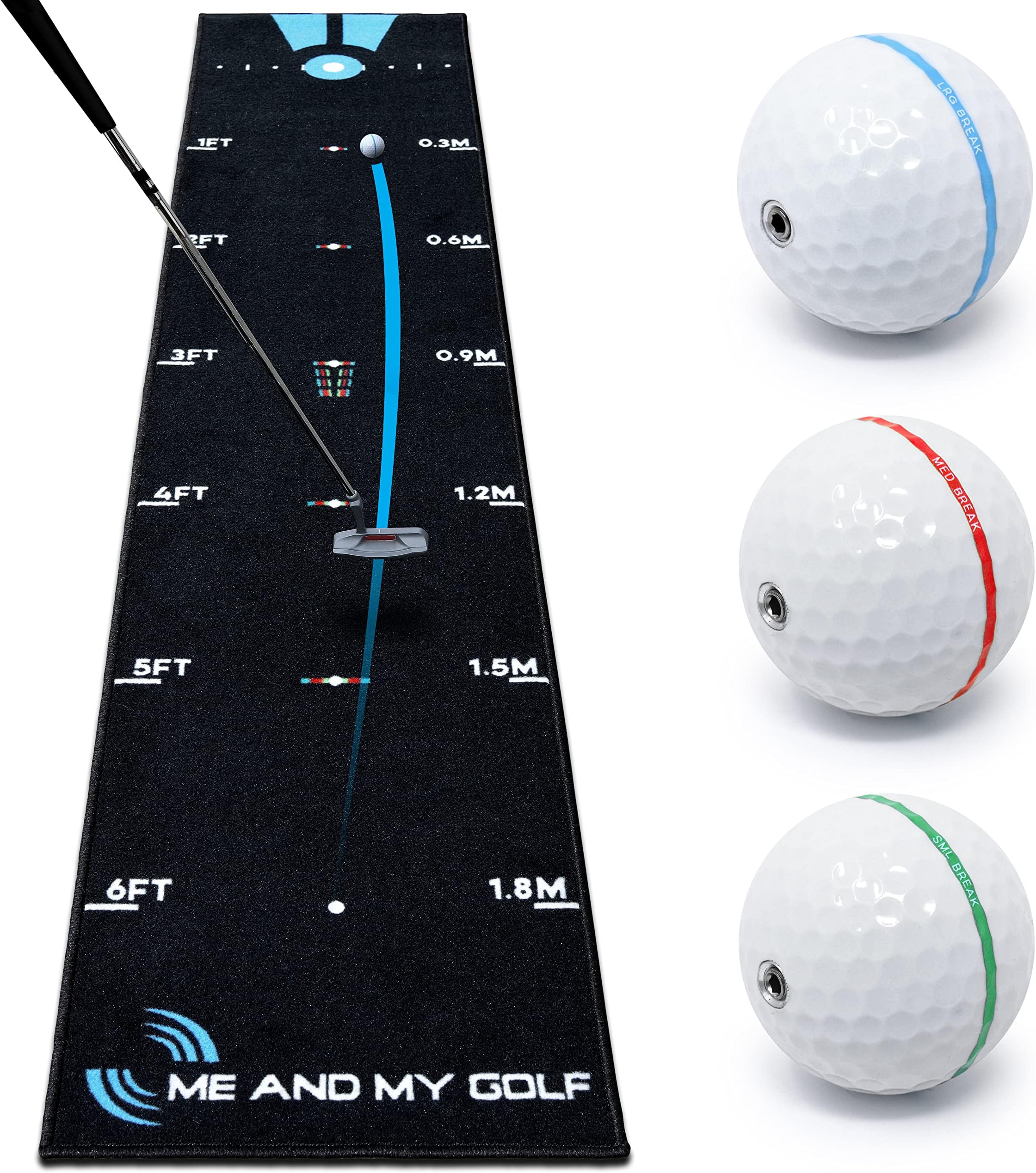 Breaking Ball Putting Mat - Simulate Breaking Putts At Home