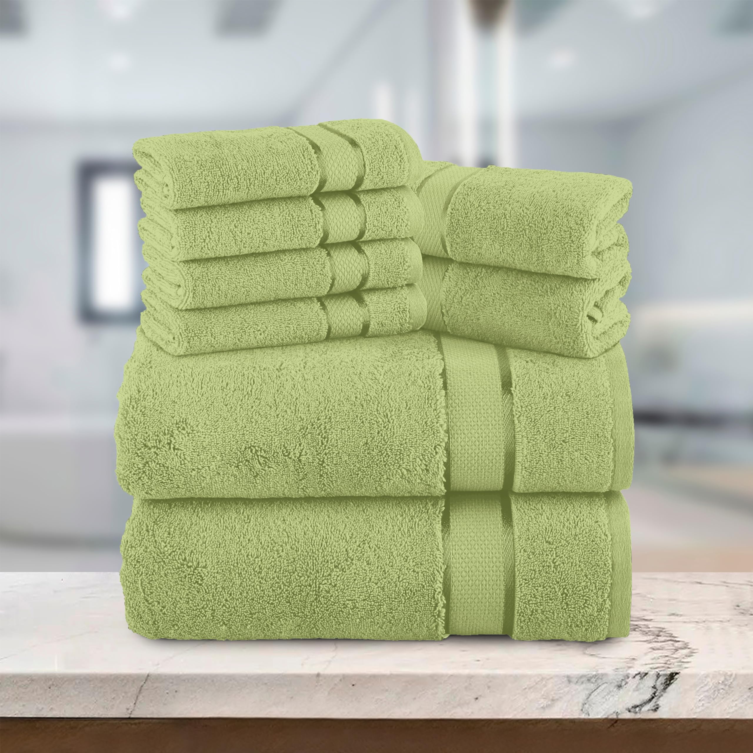 Elegant Comfort Set Di 8 Asciugamani In Cotone Di Alta - Foto 5