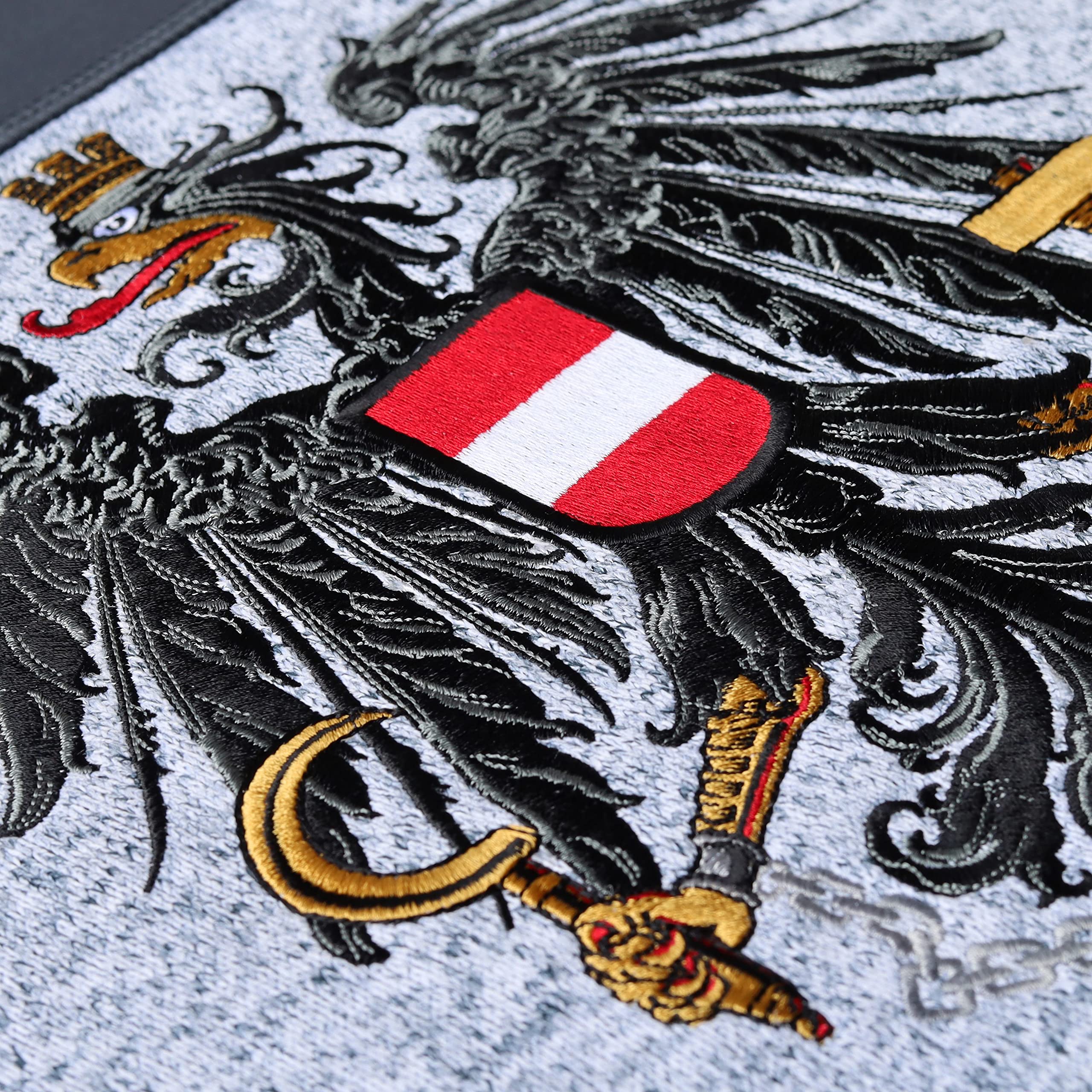 ÖSTERREICH Strickfleecejacke Herren Adler GESTICKT
