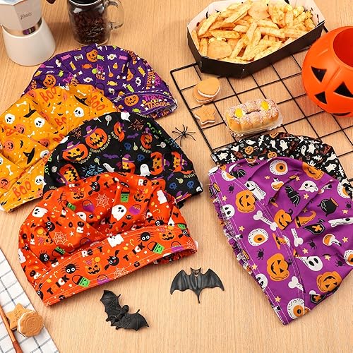 Vista 3 de Jadive Gorra quirúrgica ajustable con botones, 6 unidades, con banda para el sudor, para mujeres y hombres