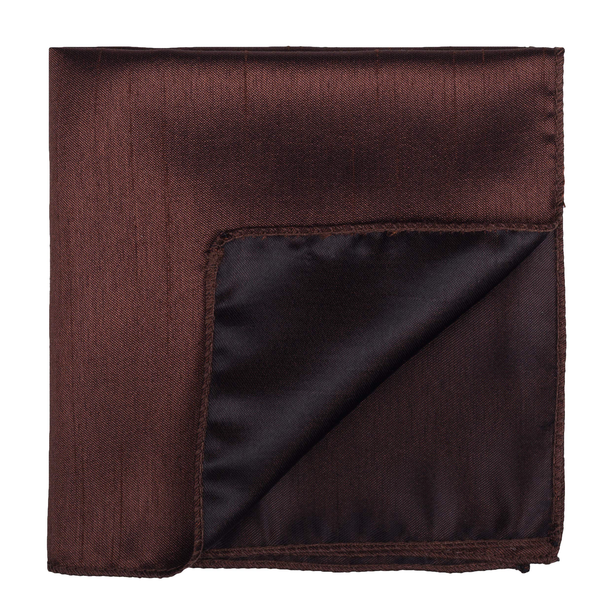 Abel & Burke Chocolate Brown Shantung Pocket Square #AB-TPH1005/19