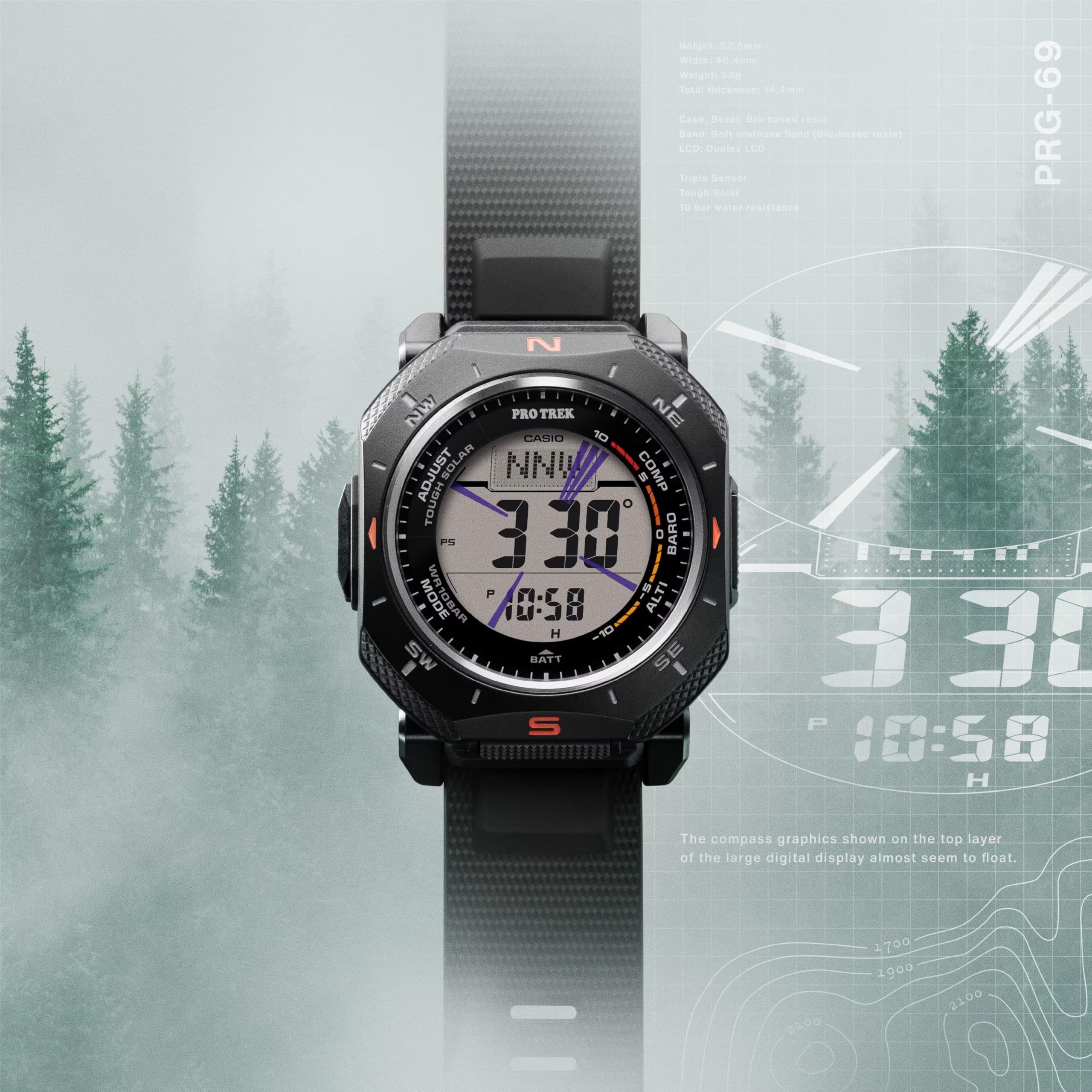 Casio Orologio Digitale al Quarzo da Uomo Pro Trek