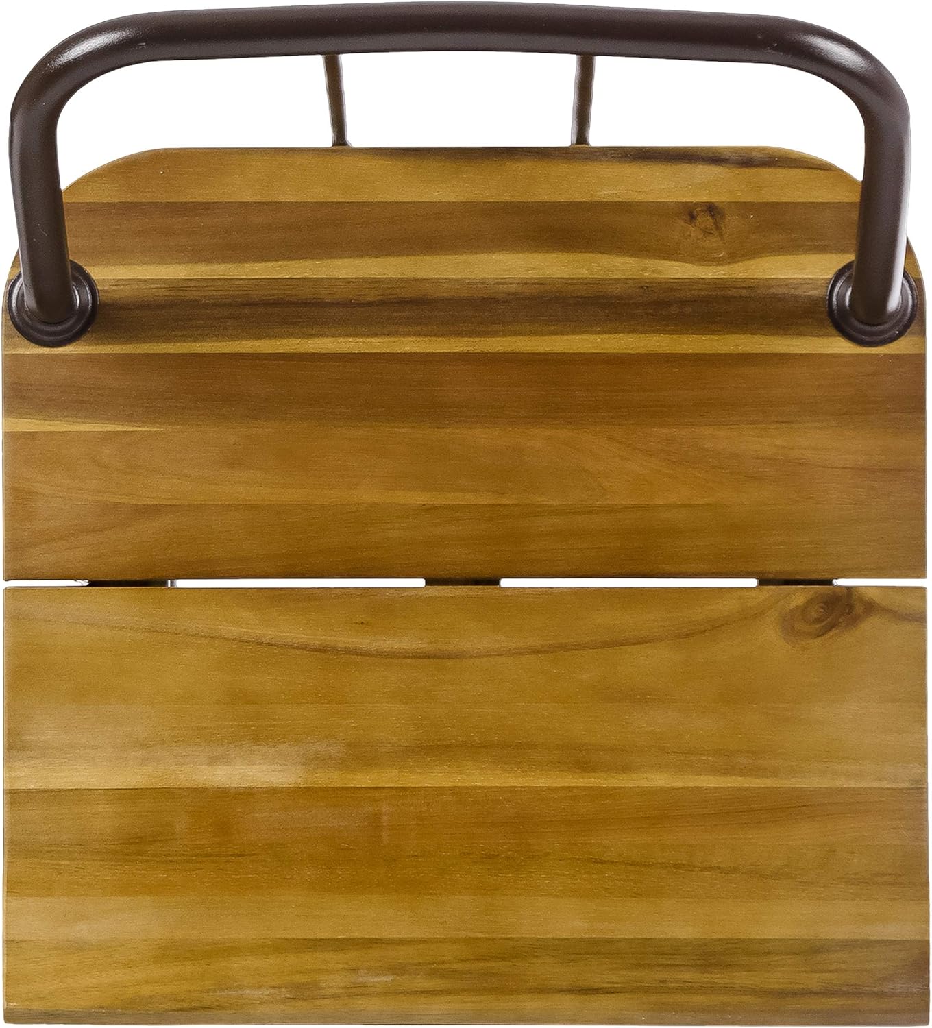 Christopher Knight Home Leonardo Outdoor Industrial Acacia Wood Barstools with Finished Iron Frame, 4-Pcs Set, Teak Finish / Rustic Metal