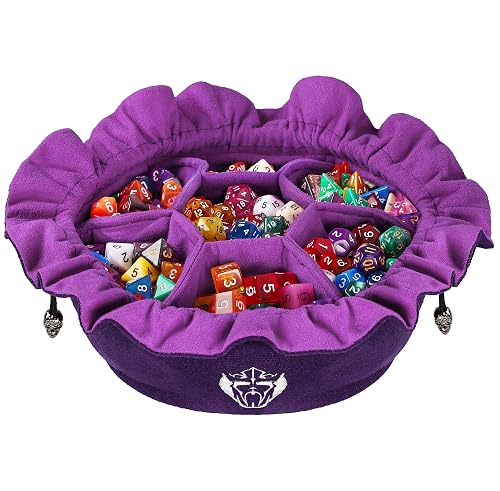 CardKingPro - Bolsas de Dados Inmensas con Bolsillos - Púrpura - Capacidad para 150+