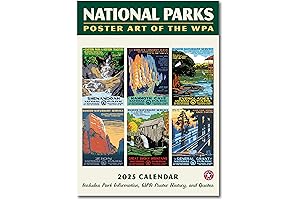 National Parks GRID WPA Wall Calendar 2025: Celebrate the Beauty of Nature with Stunning Artwork