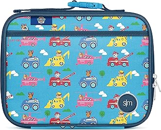 Simple ModernNickelodeon Viacom Kids Lunch Box for Toddler | Girls & Boys Reusable Insulated Bag | Meal Containers for School with Exterior Interior Pocket | Hadley Collection | Paw Patrol Adventures