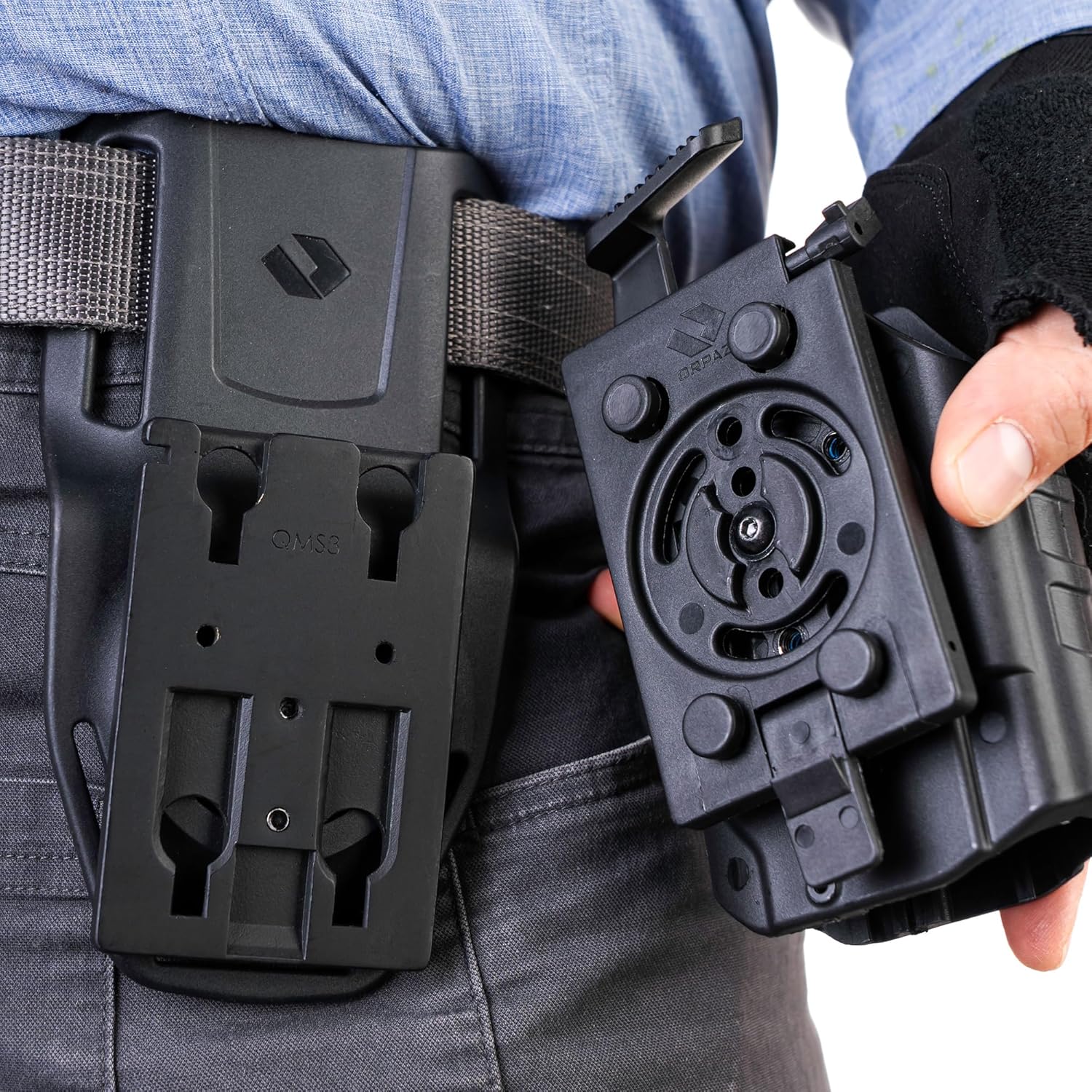 Orpaz QMS Rapid Holster Attachment & Gear Swapping | Secure Dual-Locking System | Modular Tactical Mount Compatible with All Orpaz Platforms
