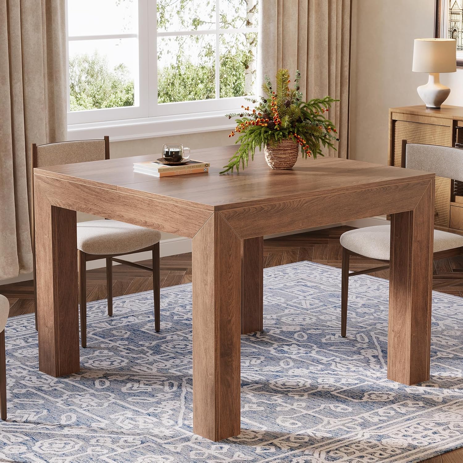 Amazon.com - Tribesigns Square Dining Table for 4, 39.4 Inches Kitchen ...