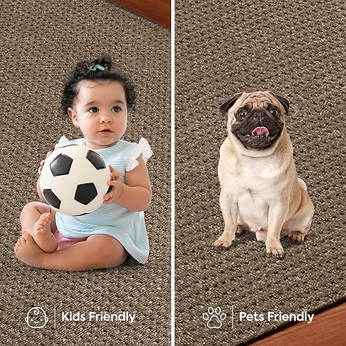 Miniatura 8 de Furnish my Place Alfombra de color sólido de 2 x 4 pies, alfombra fácil de limpiar, fabricada en Estados Unidos