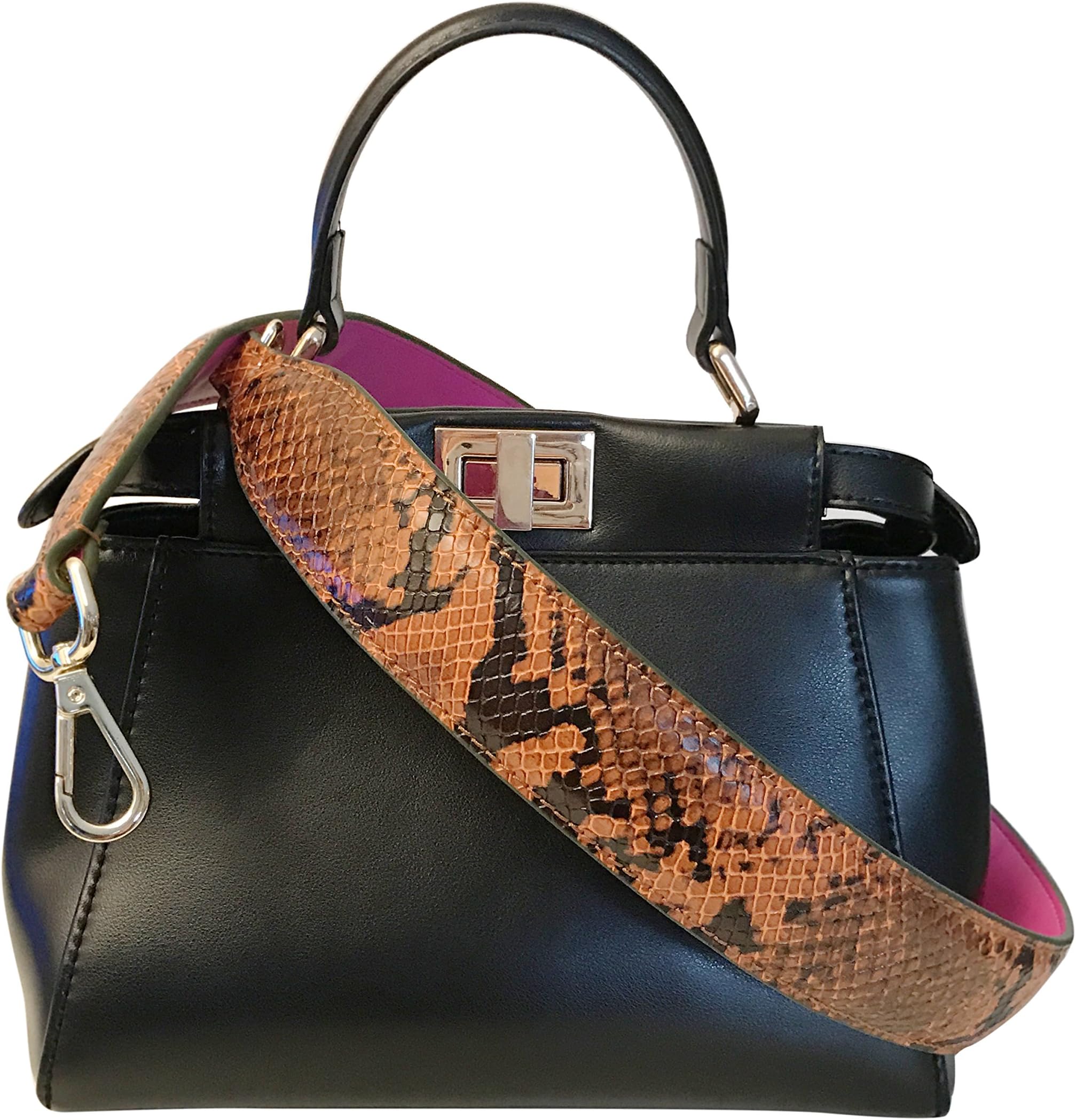 Snake Skin Python Leather Bag Strap (Strap Only) Purse Strap, Replacement Shoulder Strap, Removable Strap