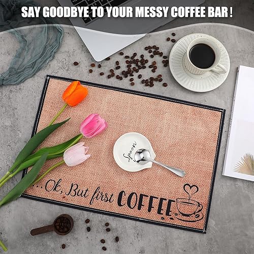 Miniatura 4 de Skyley Juego de 3 piezas de soporte para cucharas de café, estilo rústico, soporte para cucharaditas de granja, bandeja divertida, accesorios de