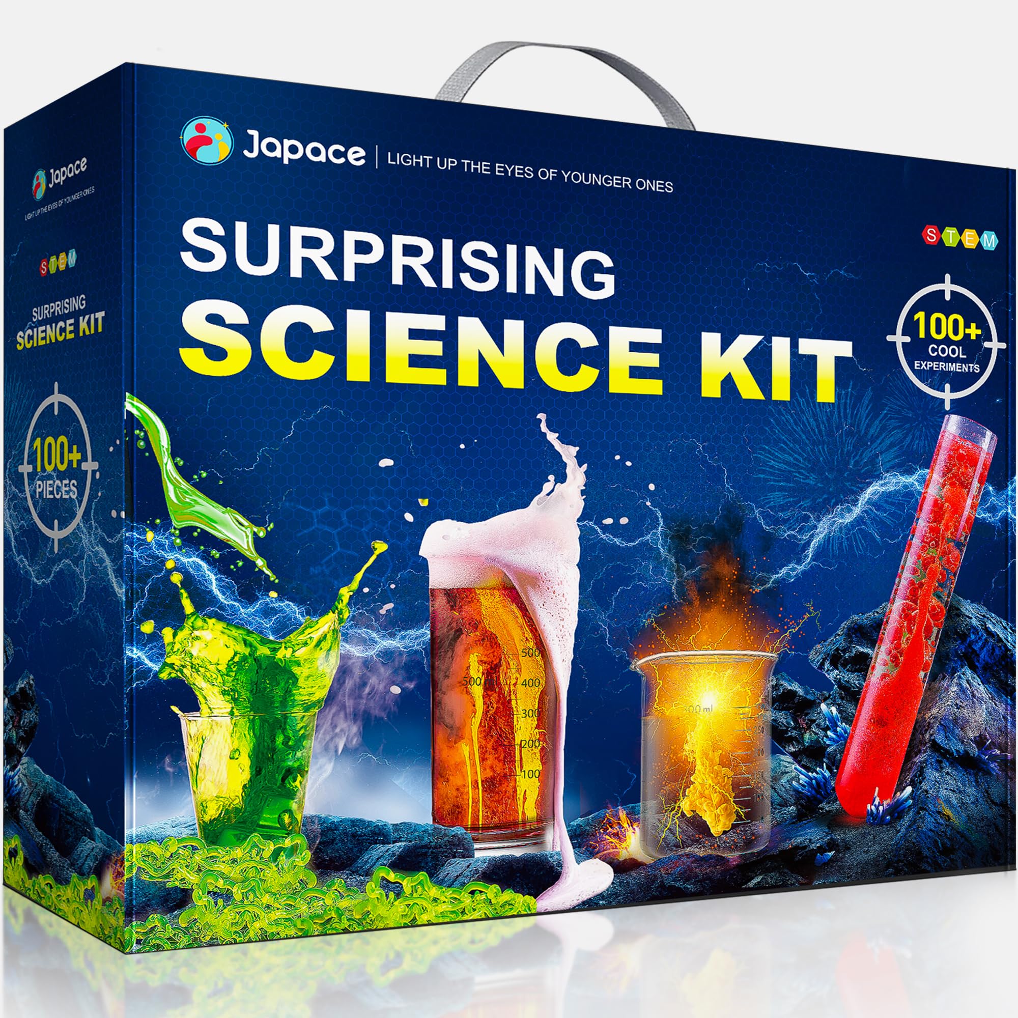 japace 100 experiments science kit for kids cool boy christmas birthday gift ideas chemistry and physics set stem toys for boys girls