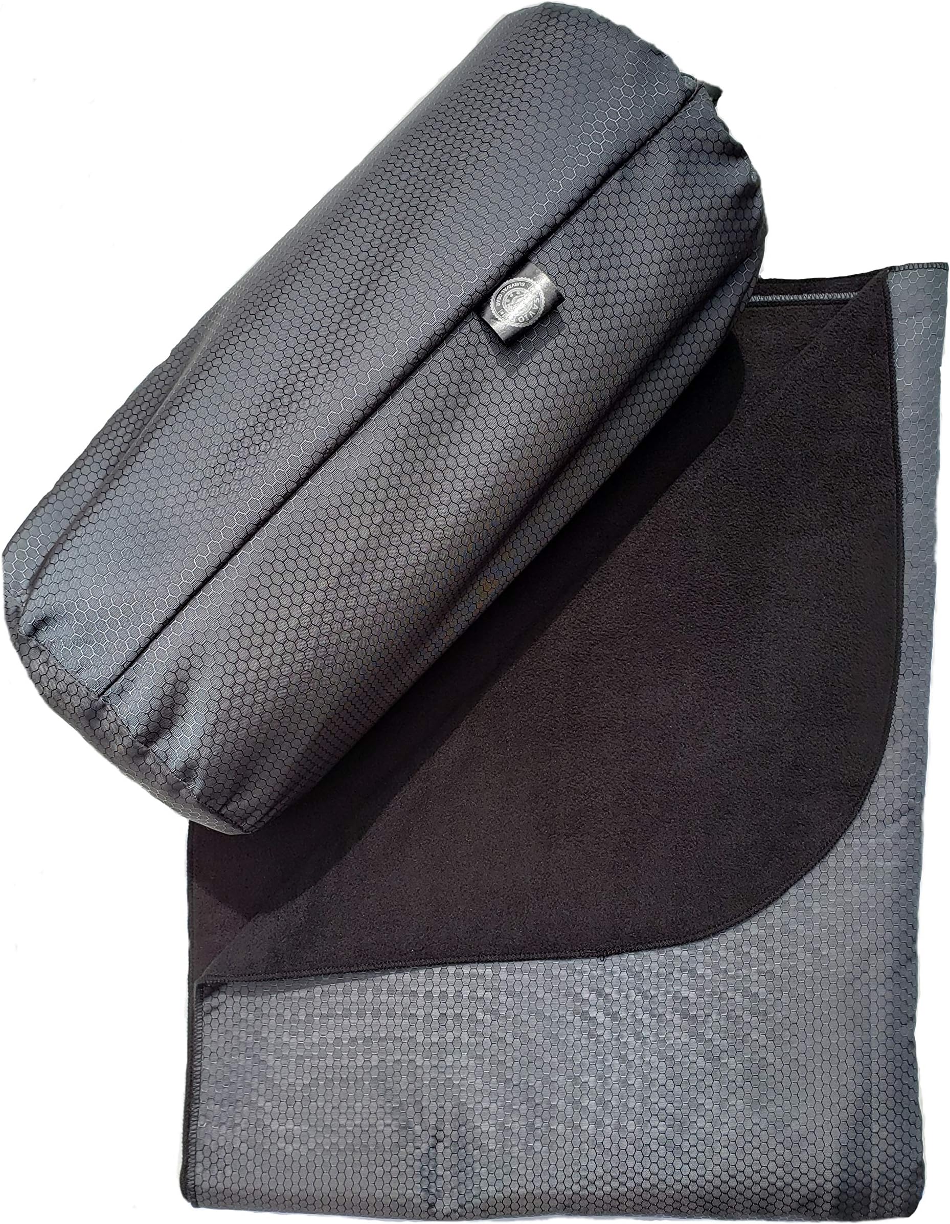 Savior Survival Gear - Outdoor Windproof, Waterproof Fleece Blanket - Portable, Lightweight - Stadium, Picnic, Hiking, Roll-up Travel Blanket, Grey