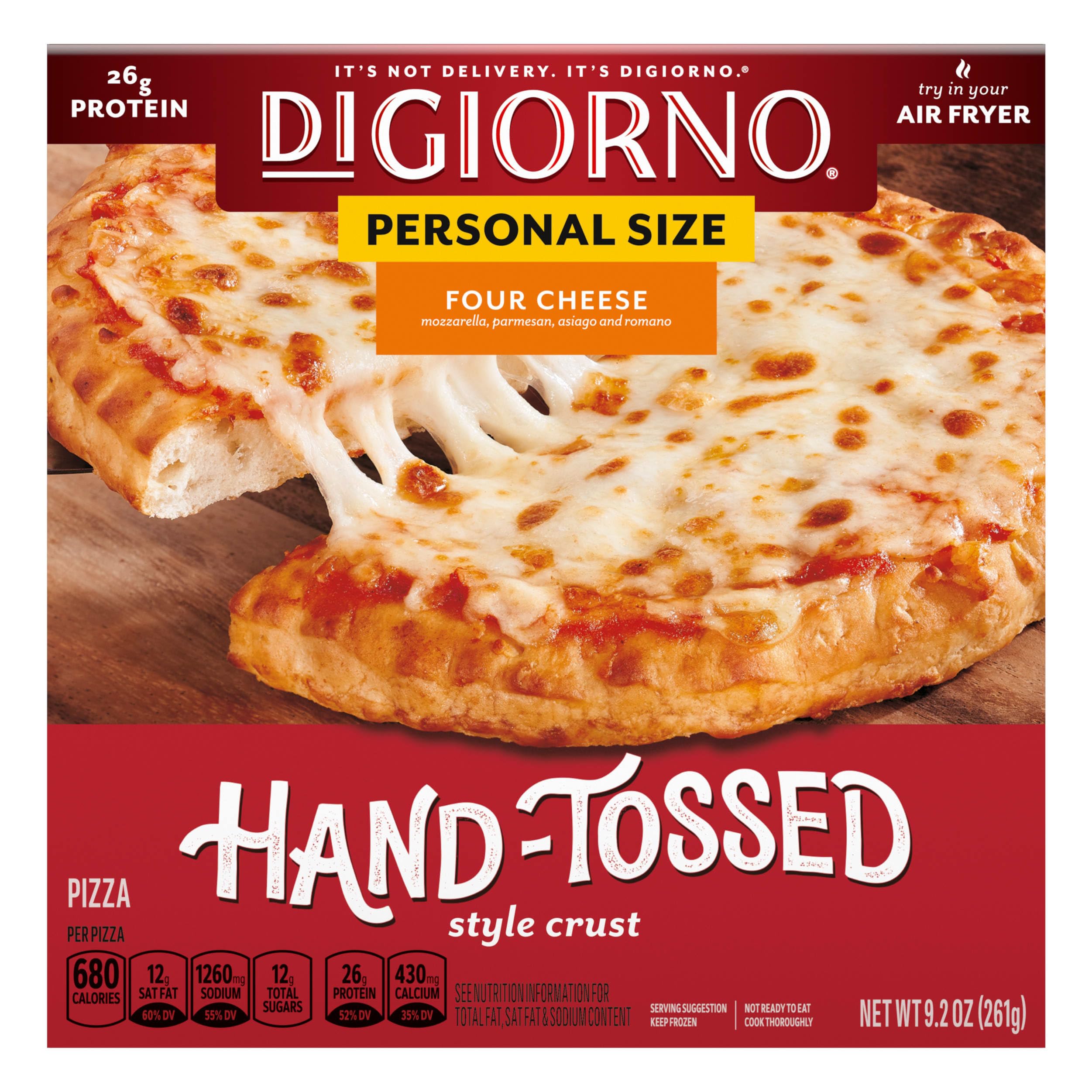 Amazon.com: Digiorno Four Cheese Frozen Personal Pizza On A Hand