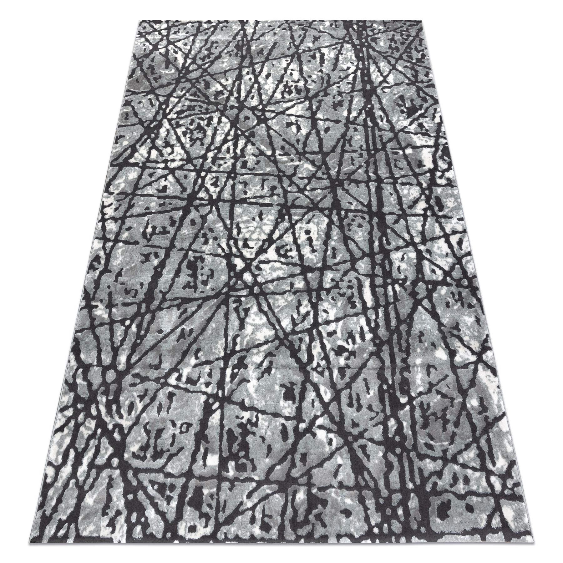 Tapis moderne gris 300x400 cm rugsx Zara pour salon et grande chambre à coucher à double relief