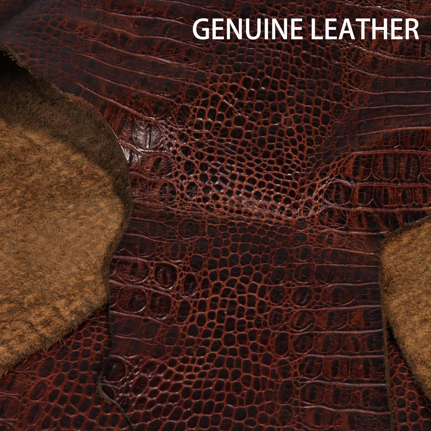 Gexmil Genuine Leather Case for iPad Air 13 Inch M3 2025/ M2 2024,Premium Leather Smart Folio Cover with Pencil Holder, Auto Sleep/Wake,Adjustable Stand, Anti-Slip,Brown Crocodile - Image 8