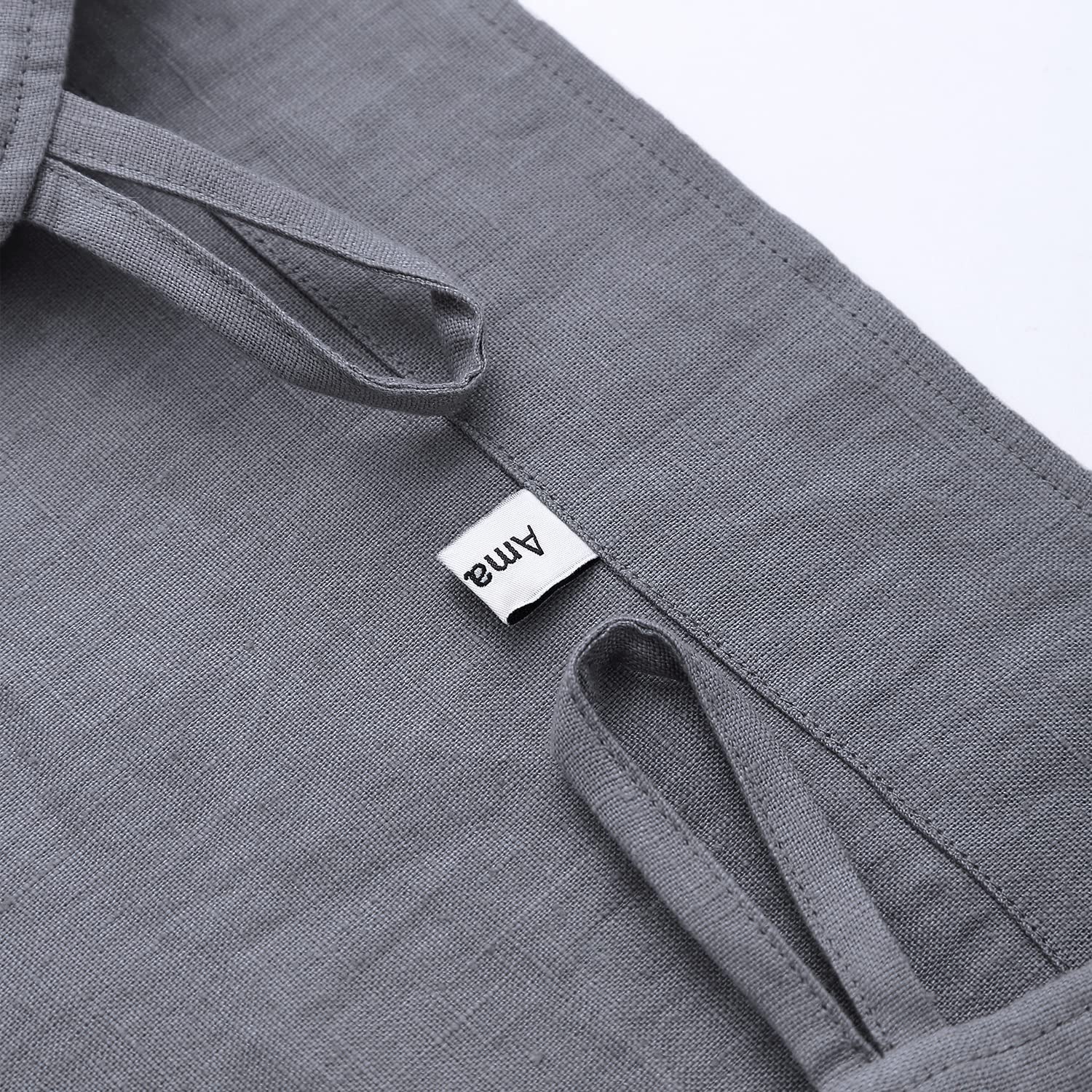 Amazhiyu Pure Linen Wäschekorb zum Aufhängen über der Tür, zum Aufhängen schmutziger Kleidung und platzsparend, Grau