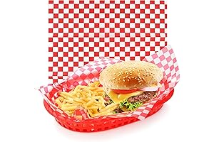 New Star Foodservice Red Check Food Basket Liners