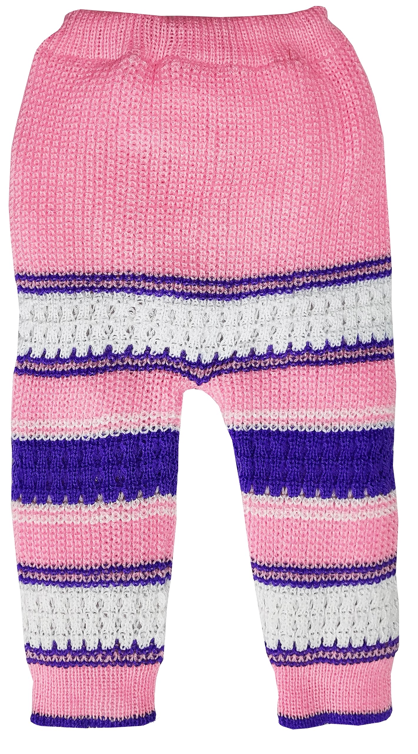 little PANDA Baby Sweater for Baby Boys & Baby Girls Woollen Full Sleeves, V Neck Sweater Top, Bottom, Cap & Booties Set Pink - Image 4 thumbnail