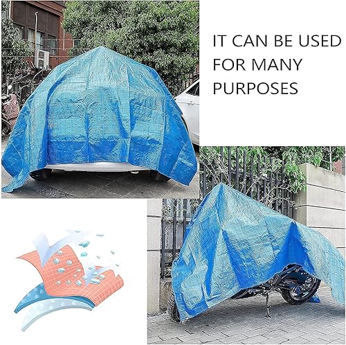 Miniatura 4 de codree Paños rectangulares de suelo para piscina, 9.7 x 6.7 pies, tela de polietileno impermeable para el suelo, lona cuadrada resistente al polvo