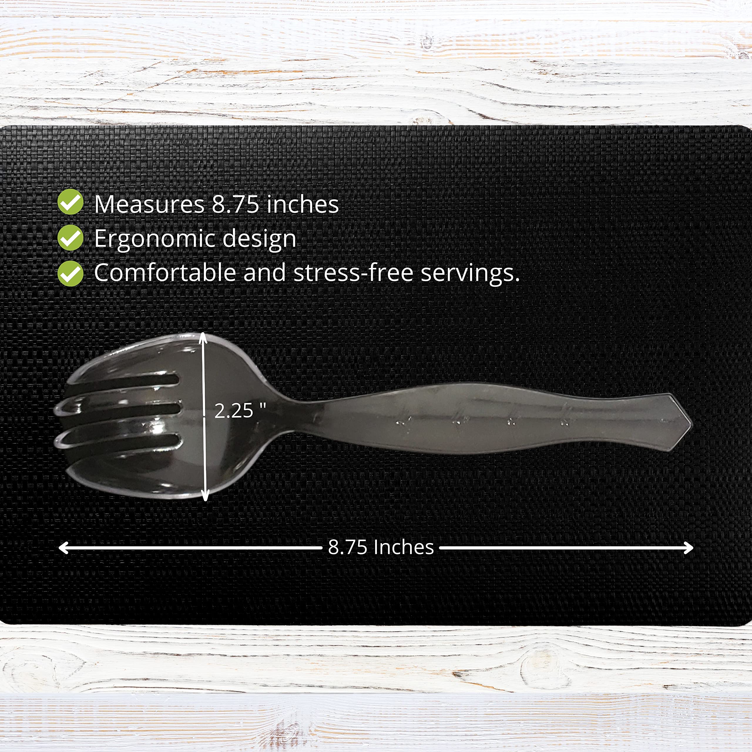 PARTY BARGAINS 8.7 Inches Plastic Serving Forks, 12 Pack, Premium Quality & Heavy-Duty Clear Plastic Serving Fork for Serving Salads, Buffets, & Food for Parties