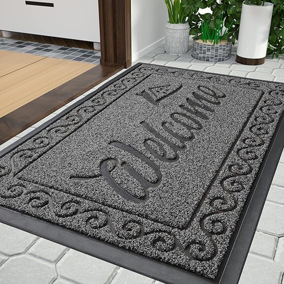 Yimobra Front Door Mat, Heavy Duty Easy Clean Doormat Indoor
