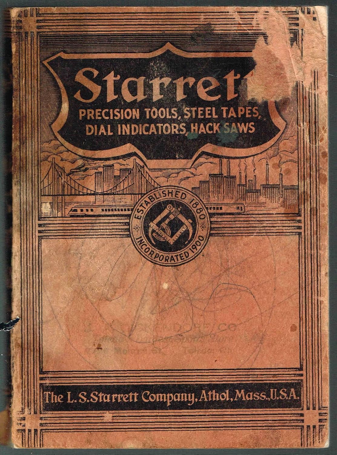 STARRETT Catalog No. 26 PRECISION TOOLS, STEEL TAPES, DIAL INDICATORS