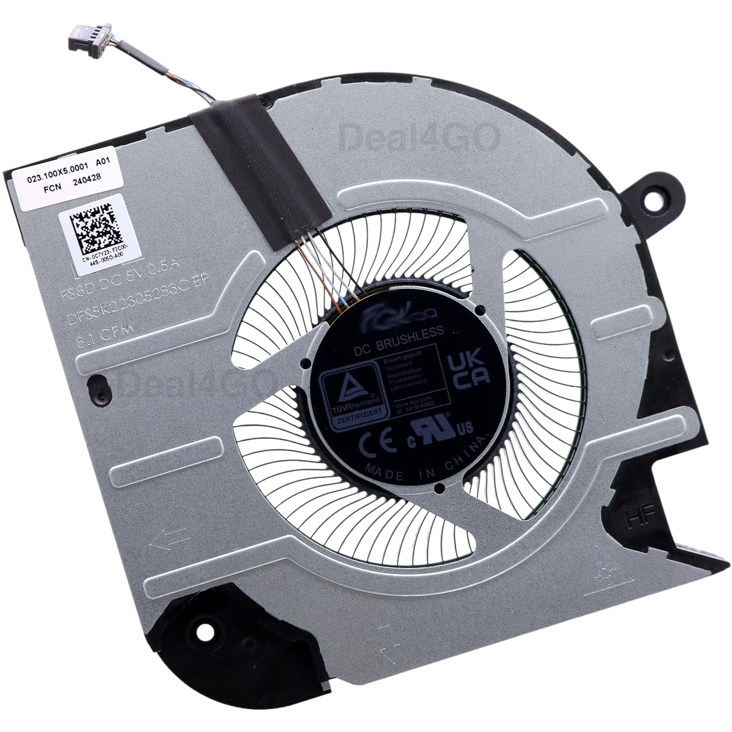 Deal4GO CPU & GPU Graphics Cooling Fan D9PK2 V7P3C Replacement for Dell Inspiron 16 Plus 7620 with RTX 3060