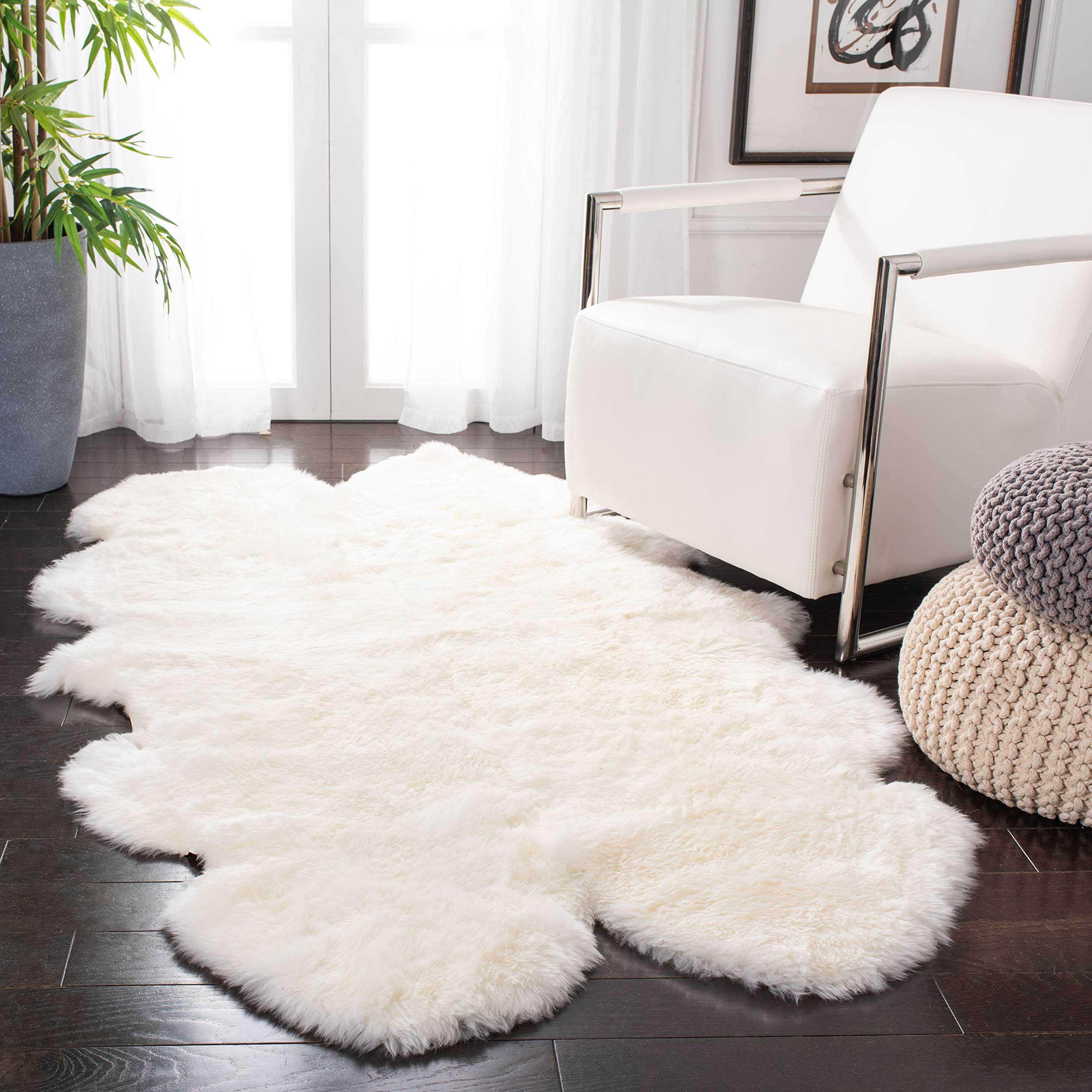 Amazon.com: SAFAVIEH Sheep Skin Collection Area Rug - 5'5