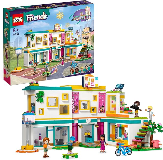 LEGO 41731 Friends Heartlake International School Playset, Building Toy for Girls and Boys with 5 2023 Character Mini-Dolls & Accessories, Birthday Gift Idea
