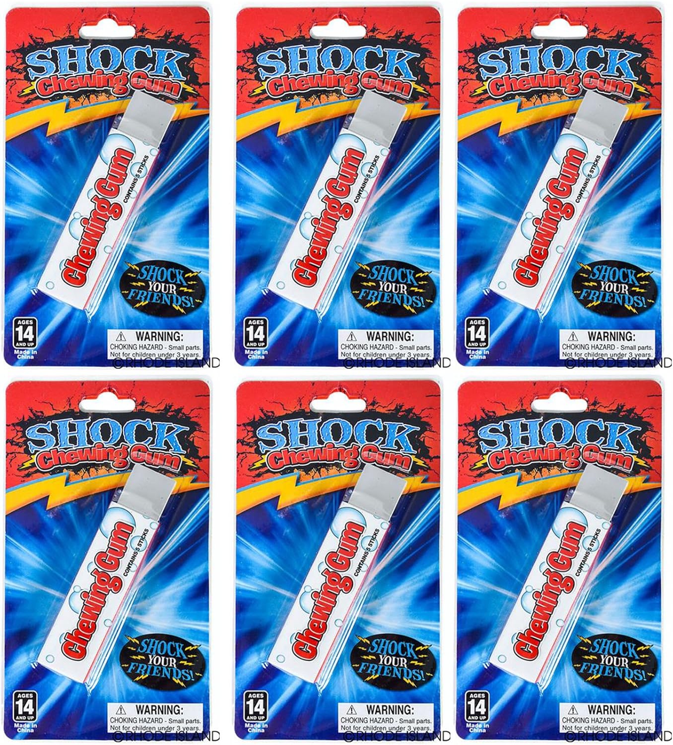 RIN TwiceBooked Shock Chewing Gum Party Pack 6 Packages