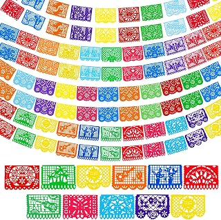 Boao 8 Packs Papel Picado Mexican Party Decorations 131.2 Ft Fiesta