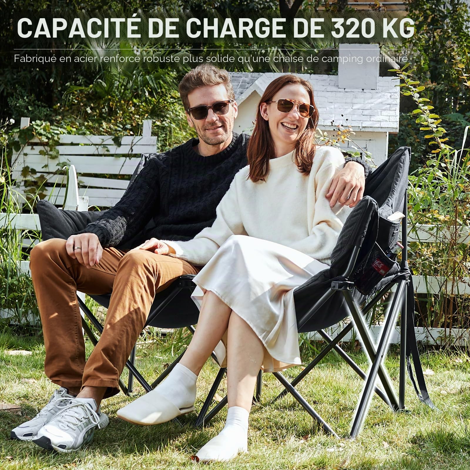 Ever Advanced Canapé Camping Pliable 124cm, 2 Places, 320kg