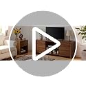 Boho TV Stand for 65 Inch TV, Entertainment Center with 2 Storage Cabinets image 7