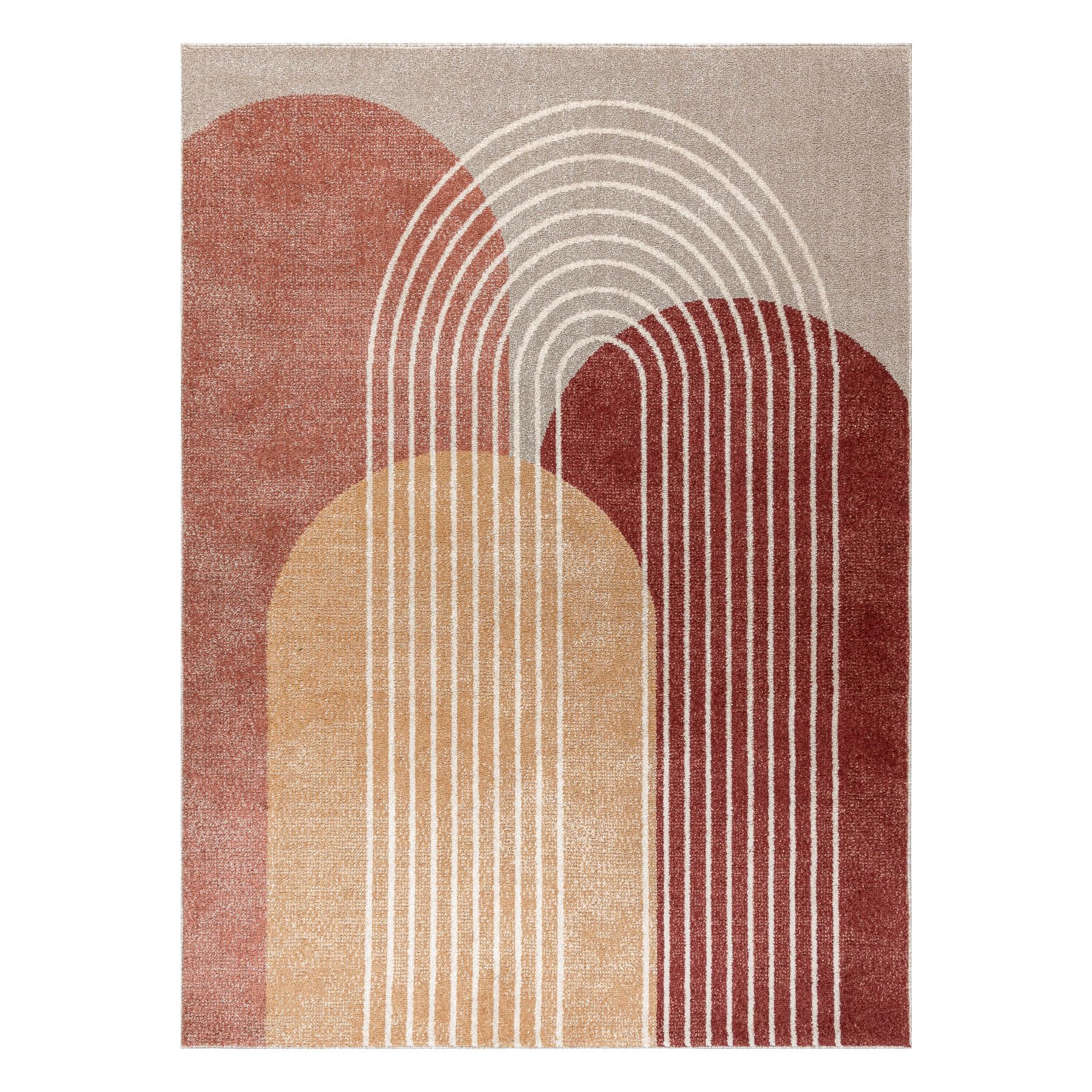 rugsx Tapis Fusion 0810 Crème Terracotta Salon Chambre 140x190 cm