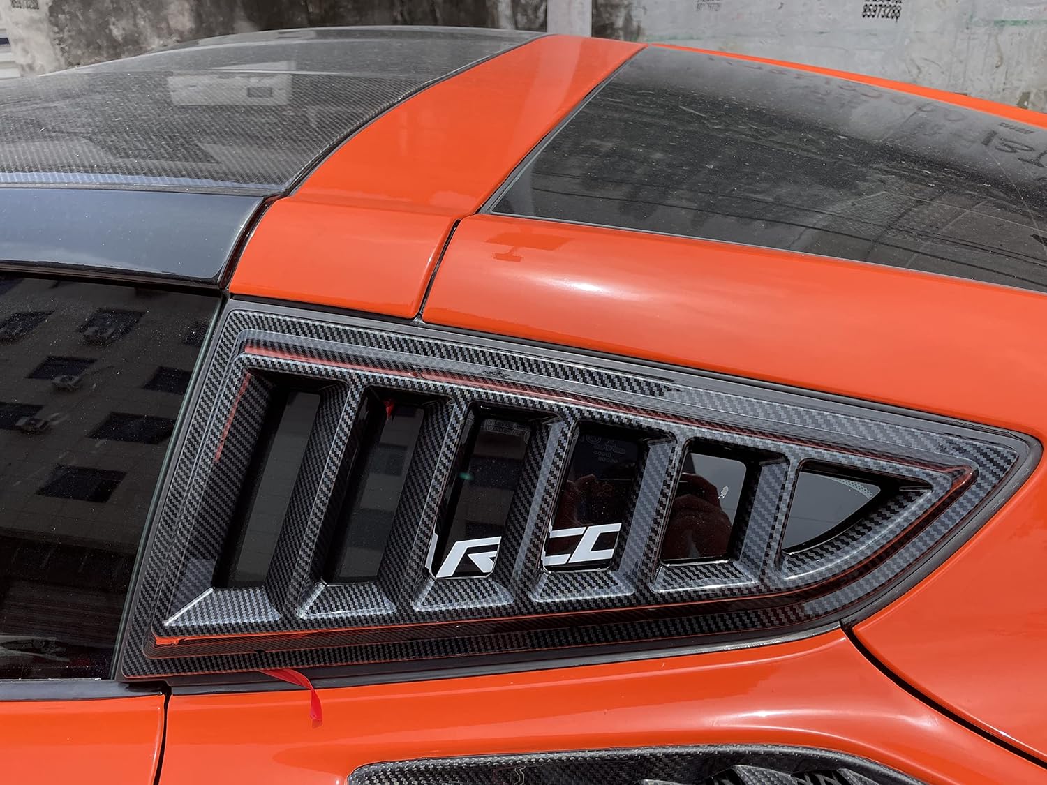 Korlot Carbon Fiber Side Window Louvers Air Vent Shades Cover Blinds for Chevrolet Corvette C7 2014-2019