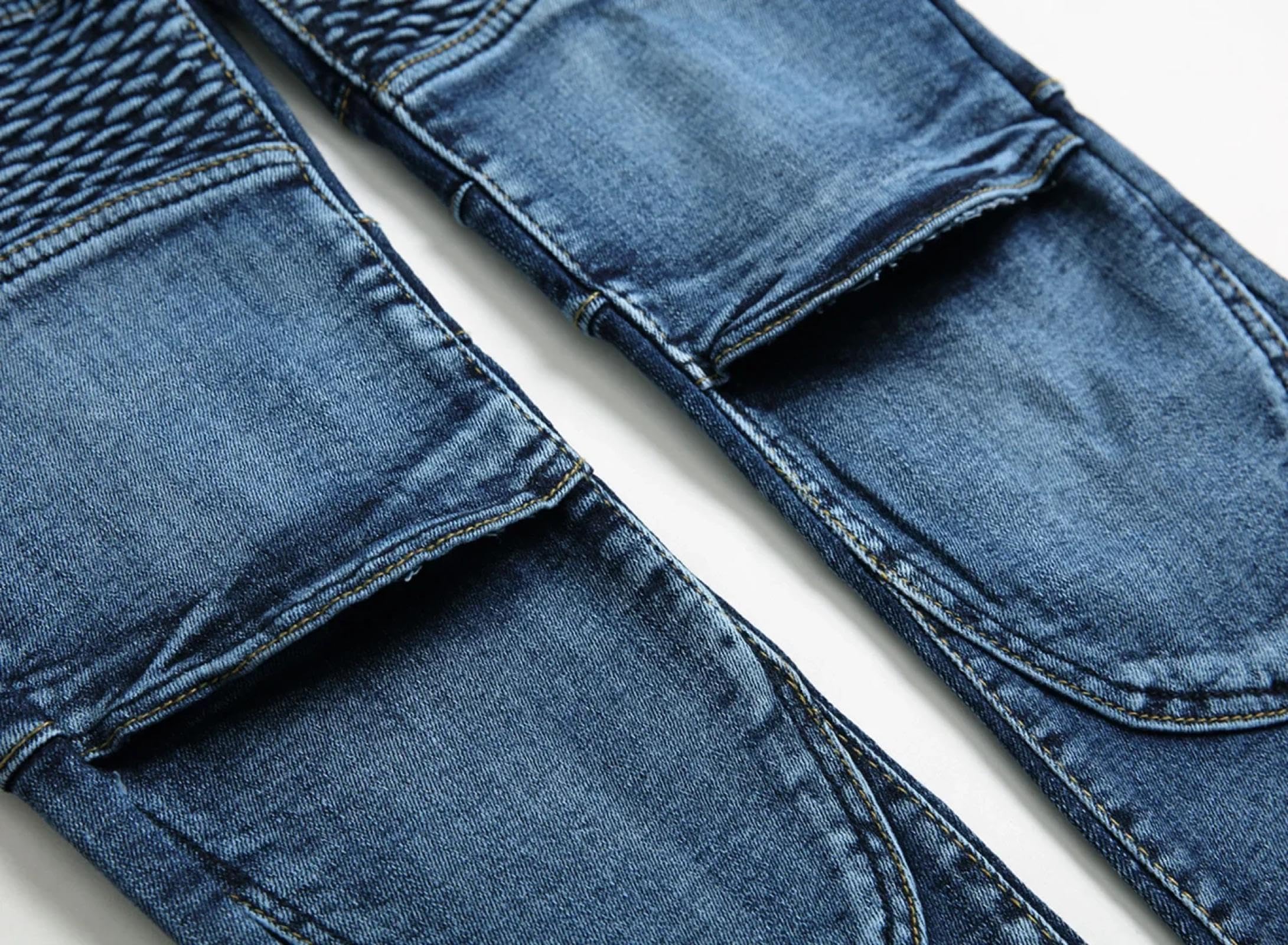 Jeans Pantalon Herren Casual Motorrad Jeans Stretch Straight Fashion Patchwork Jeans Denim Hosen Männer Hip Hop Street Schlanke Lange Hosen