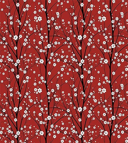 Miniatura 2 de Lunarable Juego de funda de edredón floral, flores de cerezo, ramas de árbol de cerezo, belleza japonesa, tradicional, pétalos orientales, juego de