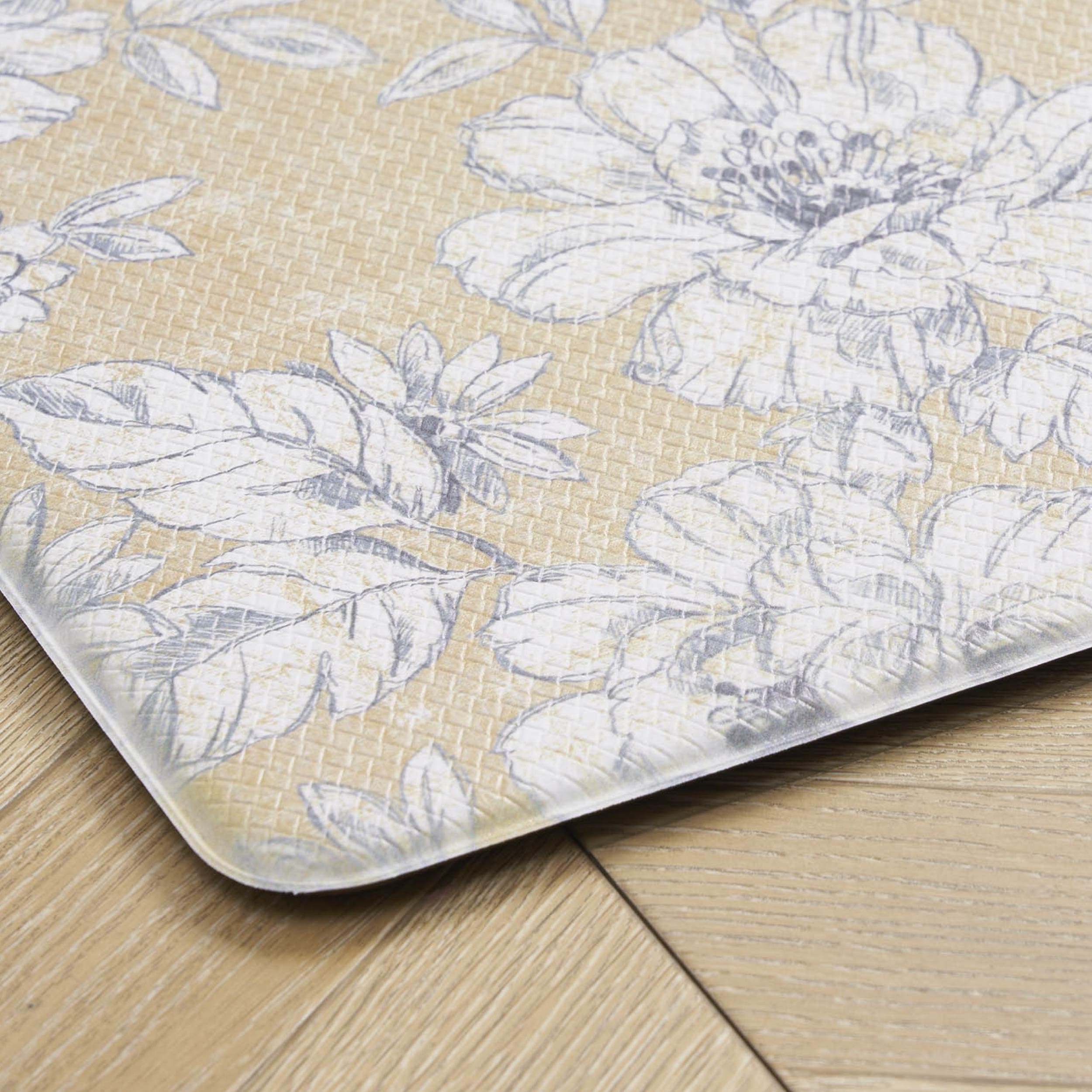 Amazon｜Laura Ashley - 抗疲労キッチンマット、アイリスの花柄 