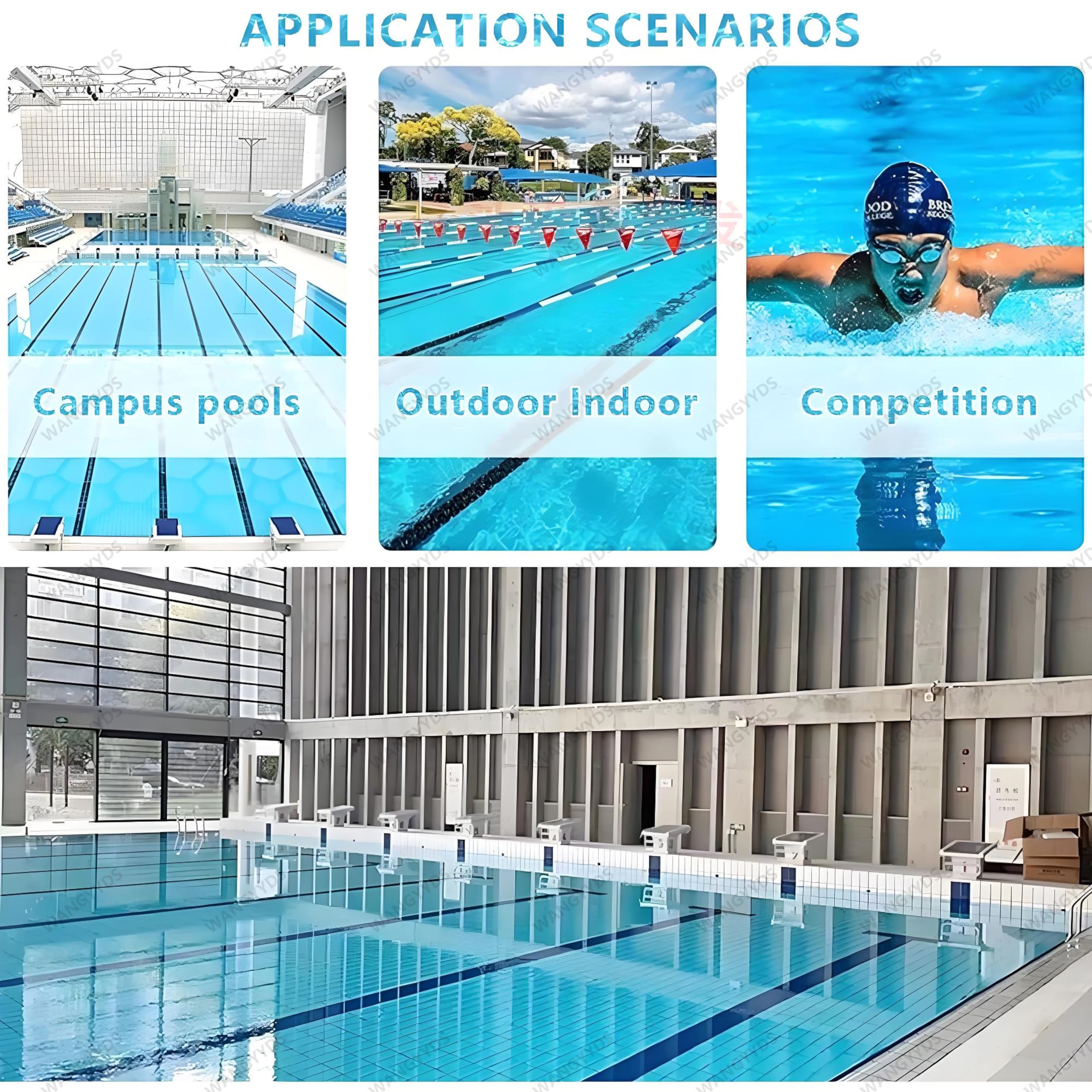 Pool-Startblock Mit One-Step-Sprungtechnik Und Sprungplattform FüR SchwimmwettkäMpfe Mit Griff, 15° Neigung Und 250 Kg / 550 lbs Tragkraf, für Schwimmbäder Professioneller Wettkampf,Standard