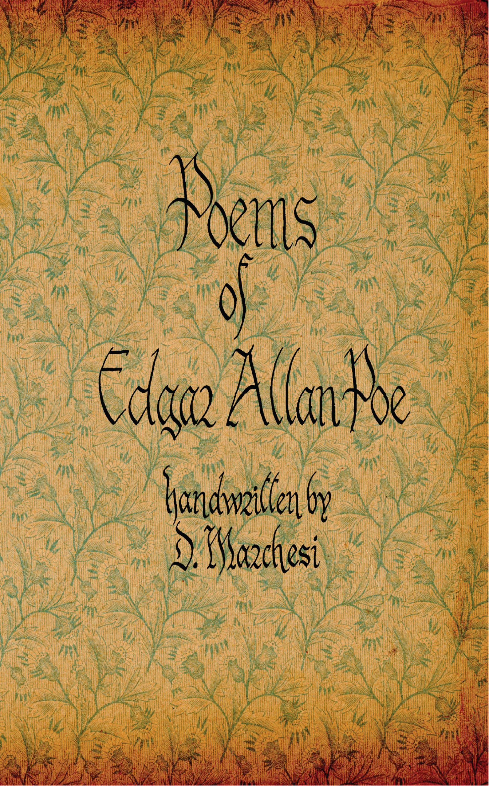 Livre de poèmes d'Edgar Allan Poe reproduction manuscrite premium