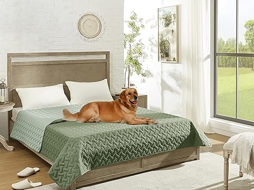 Miniatura 6 de gogobunny Manta impermeable 100 % de doble cara para perro, funda suave para cama de mascotas, reversible, protege muebles, sofá, auto para