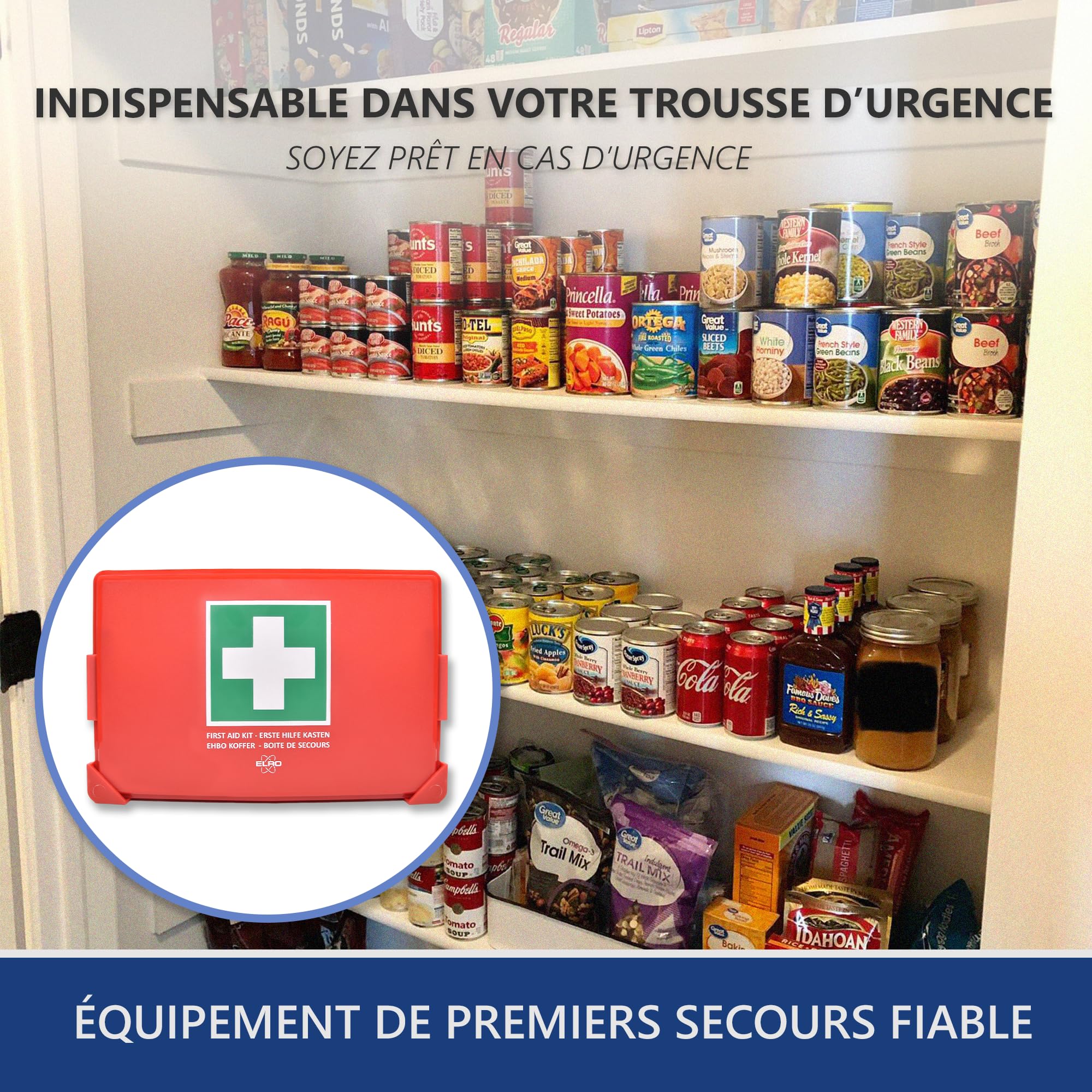 Elro First Aid2500 Trousse de Premiers Secours B Medium 83 pièces Certifié EN13157