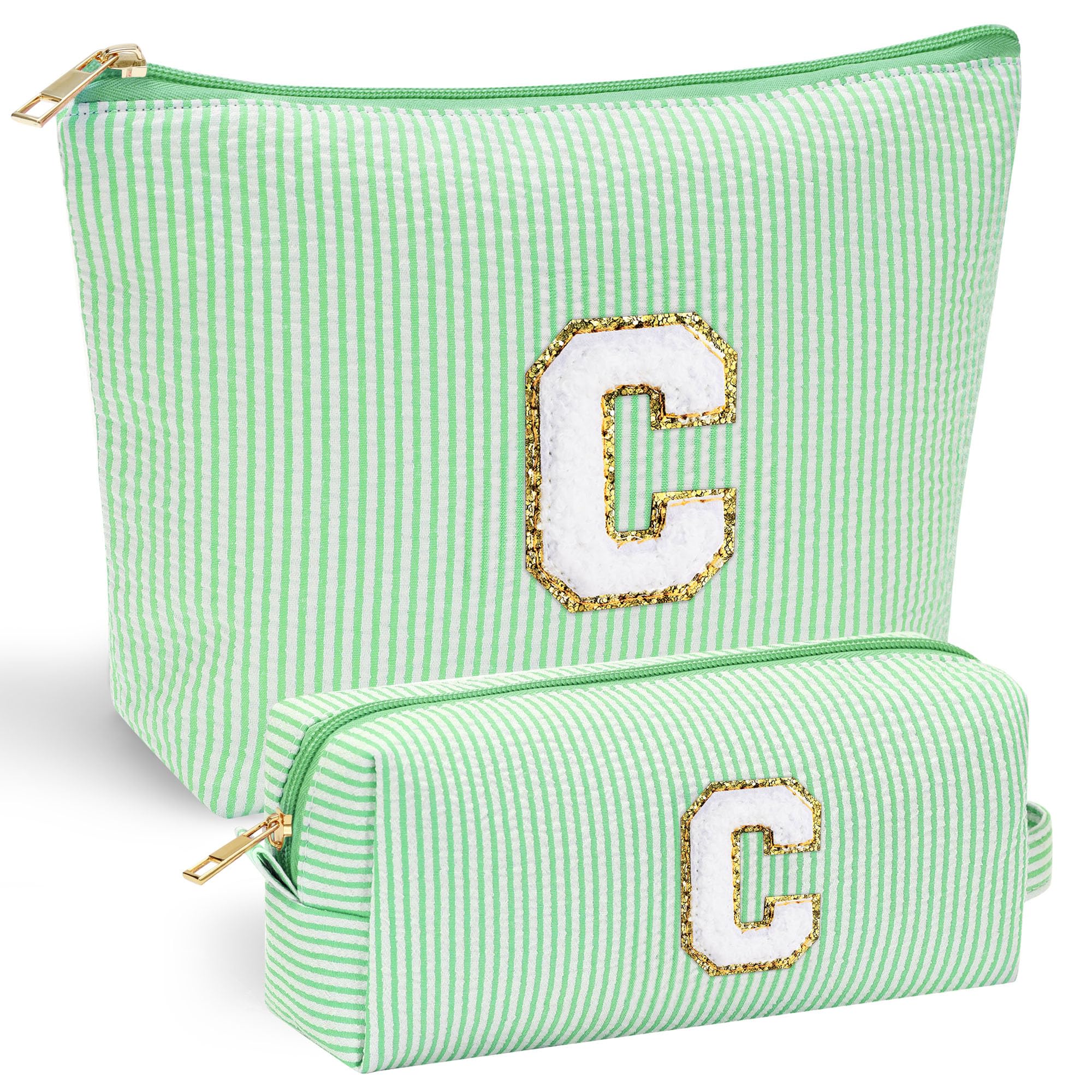 Parima Personalised Gifts for Girls Women - Personalised Make up Bag Initial Make up Bags A Preppy Stuff Birthday Gifts for Women Gift for Girl Womens Girlfriend Teenage Girls Gift Makeup Bag — view 36