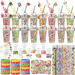 Jungle Safari Party Favors for Kids Animal Birthday Classroom Gift | Jungle Safari Goodie Bag Stuffers, Wild Theme Party Decorations, Zoo Birthday Classroom Gift, for Kid 4-8-12, Piñata Supplies