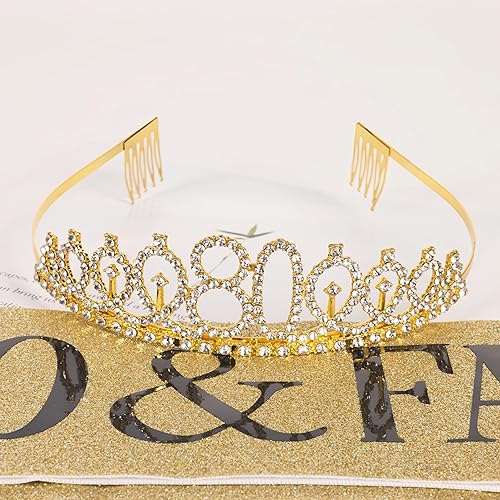 Miniatura 8 de Decoraciones de cumpleaños número 30 para mujer, banda, corona, vela de cumpleaños y globo digital de papel de aluminio de 32 pulgadas, decoración