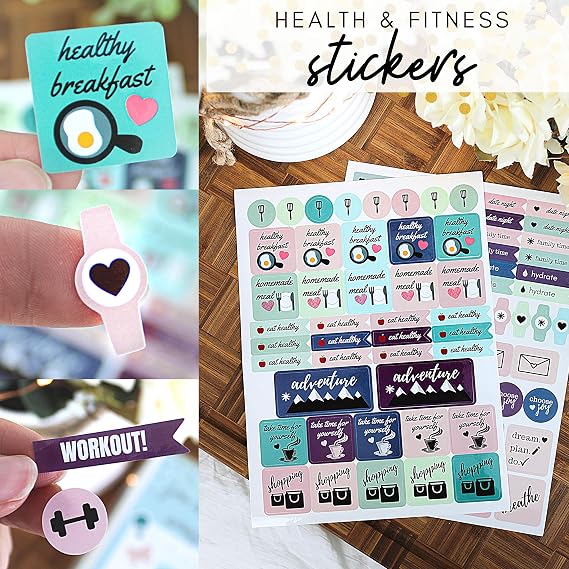 Planner Stickers - Set of Over 1,000 Planner Stickers - 20 Sheets of Colorful Stickers - Busy Bee Planners
