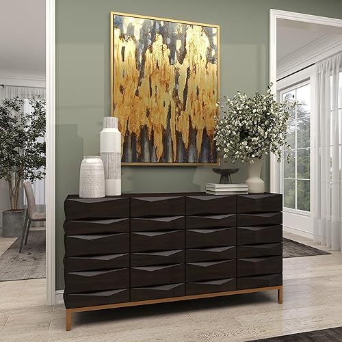 Miniatura 8 de CosmoLiving by Cosmopolitan Jarrón de cerámica con detalles de rayas grises, 6 x 6 x 22 pulgadas, blanco