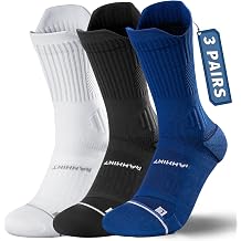 Rahhint Targeted Cushion Running Socks Coolmax Anti Blister Padded Heel Toe Shock Absorbing Road Running Training 3Pack